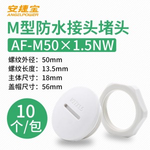 白色 M50*1.5塞头+螺母 10套/包